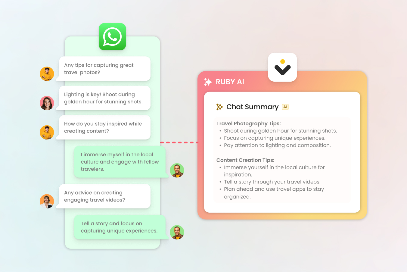 AI summary for WhatsApp community group